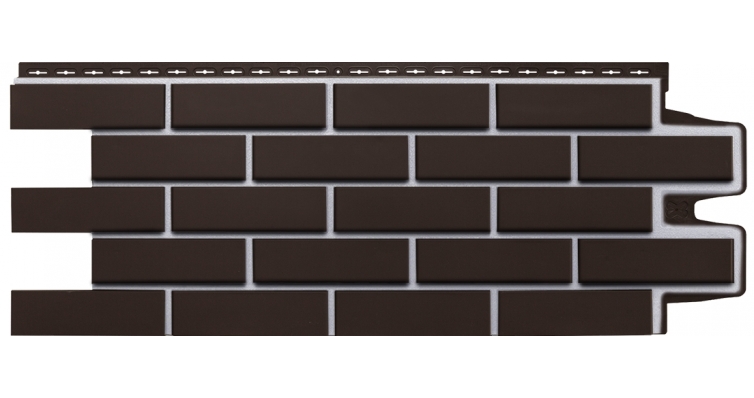 Фасадная панель GrandLine Клинкерный кирпич Premium шоколад
