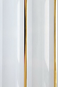  Панель ПВХ "Декор-панель" 2 секц. волна золото (белый)