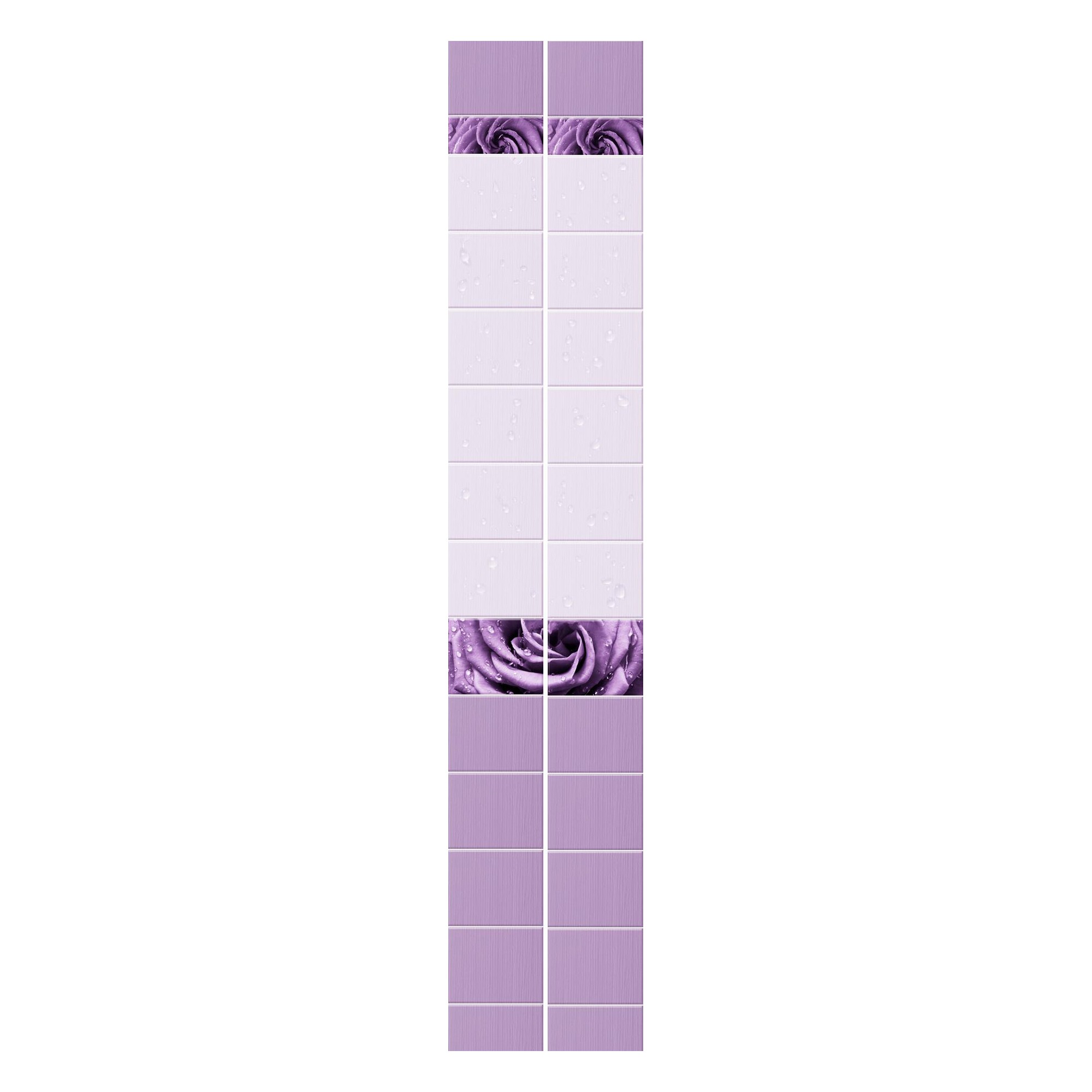  Панель ПВХ Unique Капли росы фиолетовый