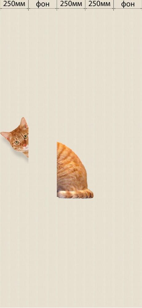  Панели ПВХ ВЕК панно с 3D печатью Рыжий кот